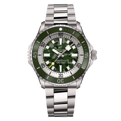 1:50 Super Replik Uhren Breitling Superocean Automatic Super Diver 46mm Herrenuhr grün Edelstahl E10379D31L1E1