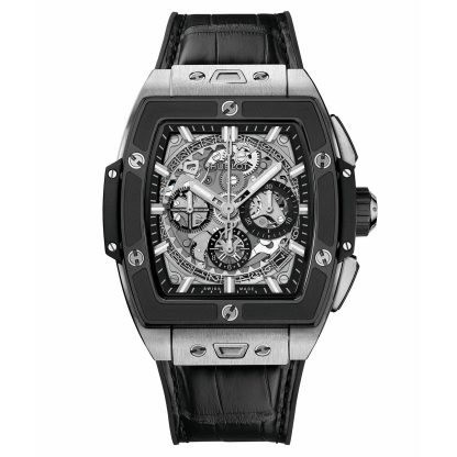 Beste Replik Uhren UK Hublot Spirit Of Big Bang Titan-Keramik 42mm Herrenuhr Alligator 642.NM.0170.LR