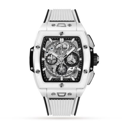 Beste Replik Uhren UK Hublot Spirit Of Big Bang Weiß Keramik 42mm Herrenuhr Gummi 642.HX.0170.RX