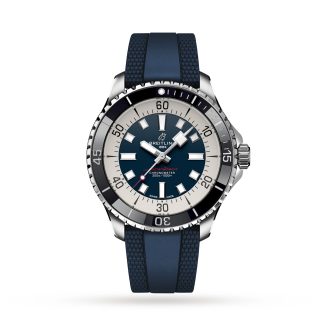 Beste Schweizer Replik Seiten Breitling Superocean Automatic 44 Edelstahl Kautschukband Uhr Gummi A17376211C1S1