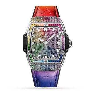 Beste Schweizer Replik Seiten Hublot Spirit of Big Bang Titan Regenbogen 39mm Alligator 665.NX.9910.LR.0999