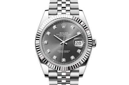 Beste Schweizer Replik-Seiten Rolex Datejust 41 Austernstahl und Weißgold M126334-0006