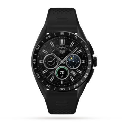 Beste Schweizer Replik Seiten TAG Heuer Connected Calibre E4 45mm 2022 Titanium Gehäuse Schwarzes Kautschukband Smart Watch Rubber SBR8A80.BT6261