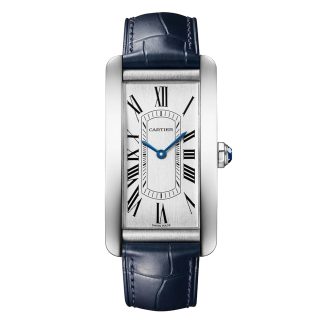 Designer kaufen Cartier Tank Américaine Uhr großes Modell Automatikwerk Stahl Leder Alligator WSTA0083