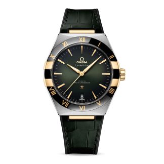 Designer kaufen Omega Constellation Co-Axial Master Chronometer 41mm Herrenuhr grünes Leder O13123412110001