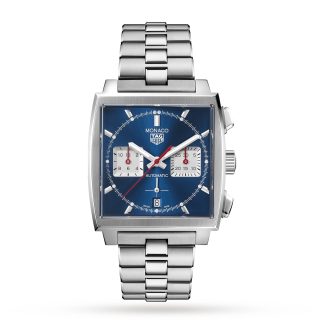 Designer kaufen TAG Heuer Monaco Calibre Heuer 02 39mm Herrenuhr aus Edelstahl CBL2111.BA0644