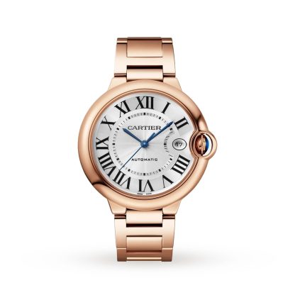 Frauen Schweizer Replik-Uhren Cartier Ballon Bleu De Cartier Uhr 40mm Automatikwerk Rose Gold Rose Gold WGBB0039