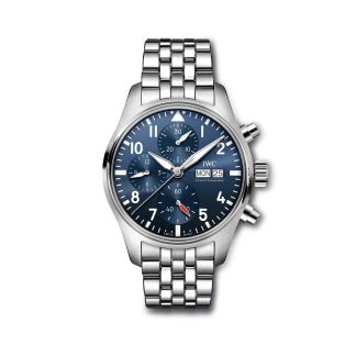 Frauen Schweizer Replik-Uhren IWC Pilots Chronograph 41mm Herrenuhr Edelstahl IW388102