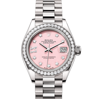 Frauen Schweizer Replik Uhren Rolex Lady-Datejust Weißgold und Diamanten M279139RBR-0002