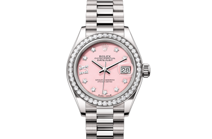 Frauen Schweizer Replik Uhren Rolex Lady-Datejust Weißgold und Diamanten M279139RBR-0002