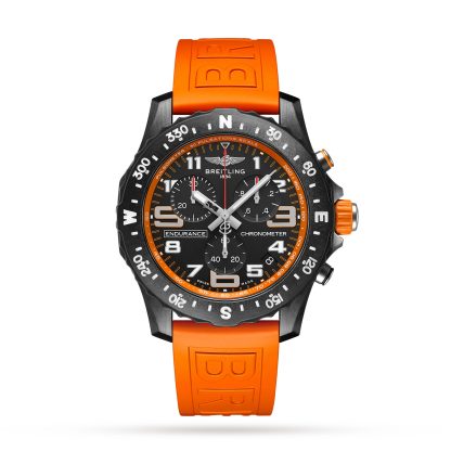 Großhandel Designer Breitling Endurance Pro 44mm Orange Gummi Armband Uhr Gummi X82310A51B1S1