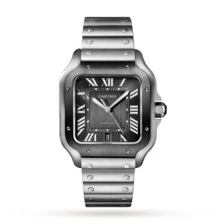 Großhandel Designer Cartier Santos De Cartier Uhr großes Modell Automatikwerk Stahl ADLC austauschbare Metall-und Kautschuk-Armbänder Stahl WSSA0037