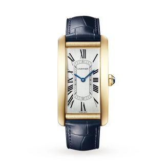 Großhandel Designer Cartier Tank Américaine Uhr großes Modell Automatikwerk Gelbgold Alligator WGTA0300