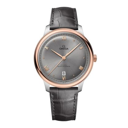 Großhandel Designer Omega De Ville Prestige 40mm Herrenuhr grau Kalbsleder O43423402006001