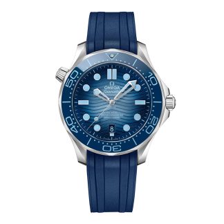 Großhandel Designer Omega Seamaster Diver 300M Co-Axial Master Chronometer 42mm Sommer Blau Gummi O21032422003002