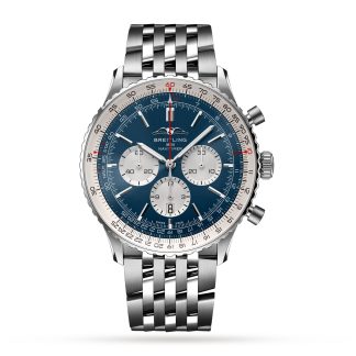 Großhandel Luxus Breitling Navitimer B01 Chronograph 46 Edelstahl Uhr Edelstahl AB0137211C1A1