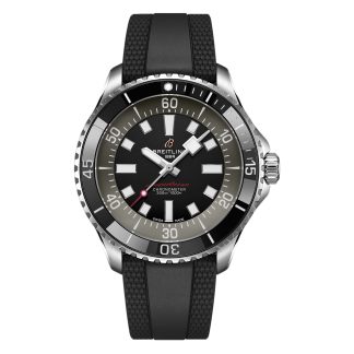 Großhandel Luxus Breitling Superocean Automatic 44mm UK Edition Herrenuhr schwarz Gummi A173765A1B1S1