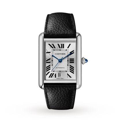 Großhandel Luxus Cartier Tank Must Extra-Large Modell Automatikuhrwerk Stahl Leder Kalbsleder WSTA0040