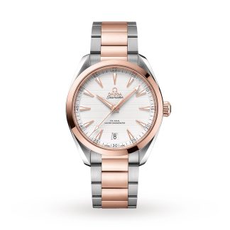 Großhandel Luxus Omega Aqua Terra 150M Co-Axial Master Chronometer 41mm Herrenuhr aus Edelstahl und 18ct Rose Gold O22020412102001