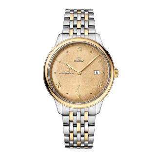 Großhandel Luxus Omega De Ville Prestige 41mm Herrenuhr Gelbgold Edelstahl & 18ct Gelbgold O43420412008001