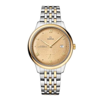 Großhandel Luxus Omega De Ville Prestige 41mm Herrenuhr Gelbgold Edelstahl & 18ct Gelbgold O43420412008001