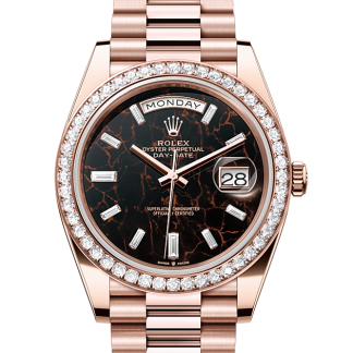 Großhandelsdesigner Rolex Day-Date 40 Everose-Gold und Diamanten M228345RBR-0016