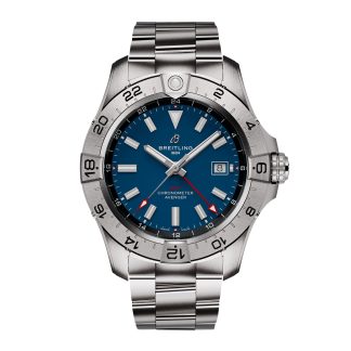 Hochwertige Designer Breitling Avenger Automatic GMT 44mm Herrenuhr blau Edelstahl Edelstahl A32320101C1A1