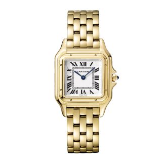 Hochwertige Designer Cartier Panthère De Cartier Uhr Medium Modell Quarzwerk Gelbgold Gelbgold WGPN0009