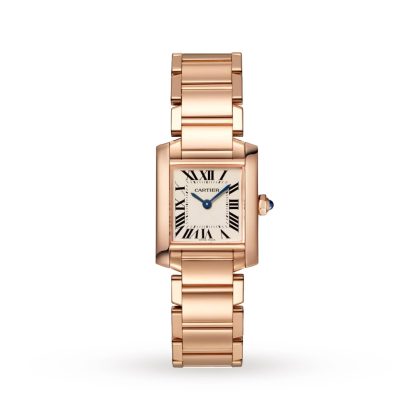 Hochwertige Designer Cartier Tank Francaise Uhr kleines Modell Rose Gold WGTA0029