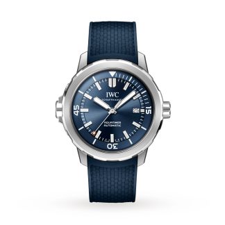 Hochwertige Designer IWC Aquatimer Automatik 42mm Herrenuhr blau Gummi IW328801