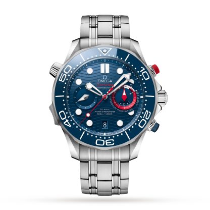 Hochwertige Designer Omega Seamaster Diver Co-Axial Master Chronometer Chronograph 44mm Herrenuhr aus Edelstahl O21030445103002