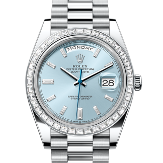 Hochwertiger Designer Rolex Day-Date 40 Platin und Diamanten M228396TBR-0002