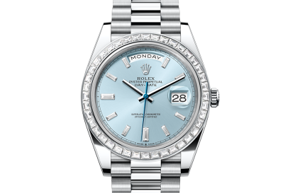 Hochwertiger Designer Rolex Day-Date 40 Platin und Diamanten M228396TBR-0002