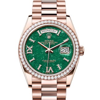 Hochwertiger Luxus Rolex Day-Date 36 Everose-Gold und Diamanten M128345RBR-0068