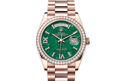 Hochwertiger Luxus Rolex Day-Date 36 Everose-Gold und Diamanten M128345RBR-0068