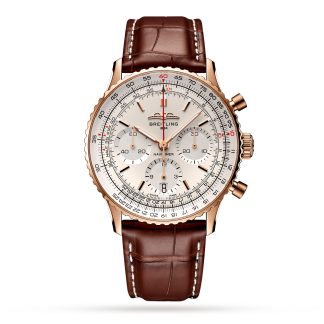 Luxus hoher Qualität Breitling Navitimer B01 Chronograph 41 18k Rotgold Uhr Alligator RB0139211G1P1