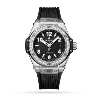 Luxus hoher Qualität Hublot Big Bang One Click Stahl Diamanten 33mm Uhr Gummi 485.SX.1170.RX.1204