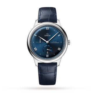 Luxus hoher Qualität Omega De Ville Prestige Co-Axial Master Chronometer Gangreserve 41mm Herrenuhr blau Alligator O43413412103002