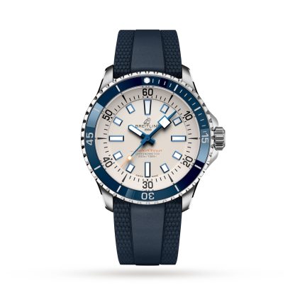 Luxus kaufen Breitling Superocean Automatic 42 Edelstahl Kautschukband Uhr Gummi A17375E71G1S1