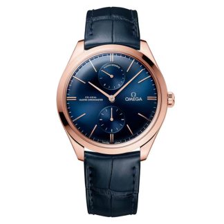 Luxus kaufen Omega De Ville Tresor 40mm Herrenuhr Marine 18ct Rose Gold O43553402203001