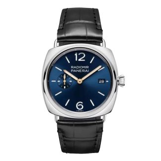 Luxus kaufen Panerai Radiomir Quaranta Automatik 40mm Herrenuhr blau Alligator PAM01571