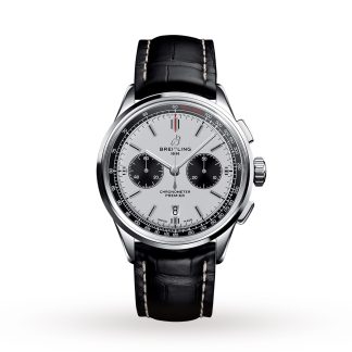 Männer Schweizer Replik-Uhren Breitling Premier B01 Chronograph 42 Lederarmband Uhr Krokodilleder AB0118221G1P1