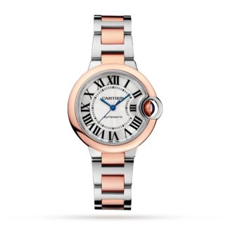 Männer Schweizer Replik-Uhren Cartier Ballon Bleu De Cartier Uhr 33mm mechanisches Uhrwerk mit automatischem Aufzug Stahl Rose Gold Stahl & Rose Gold W2BB0032