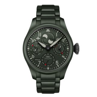 Männer Schweizer Replik-Uhren IWC Big Pilots Watch Ewiger Kalender Top Gun Woodland Ceramic IW503101