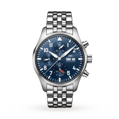 Männer Schweizer Replik-Uhren IWC Fliegeruhr Chronograph 43mm Edelstahl IW378004