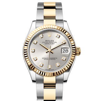 Männer Schweizer Replik Uhren Rolex Datejust 31 Austernstahl und Gelbgold M278273-0019