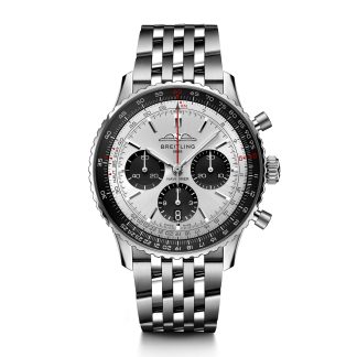 Mode-Luxus Breitling Navitimer B01 Chronograph 43 Silber Uhr Edelstahl AB0138241G1A1