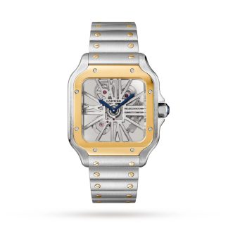 Mode-Luxus Cartier Santos De Cartier Uhr großes Modell Handaufzug Stahlgehäuse Gelbgold Stahl & Gelbgold WHSA0019