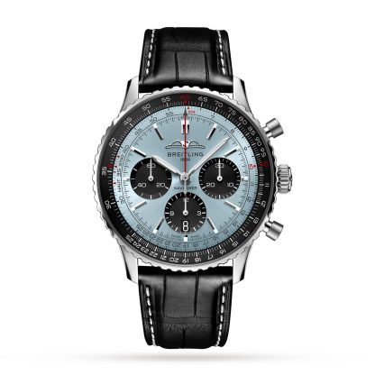 Modedesigner Breitling Navitimer B01 Chronograph 43 Blau Uhr Alligator AB0138241C1P1