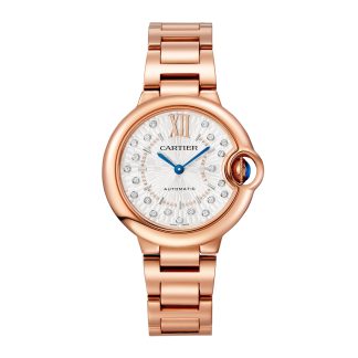 Modedesigner Cartier Ballon Bleu De Cartier Uhr 33mm Selbstaufzug mechanisches Uhrwerk Rose Gold Rose Gold WGBB0054